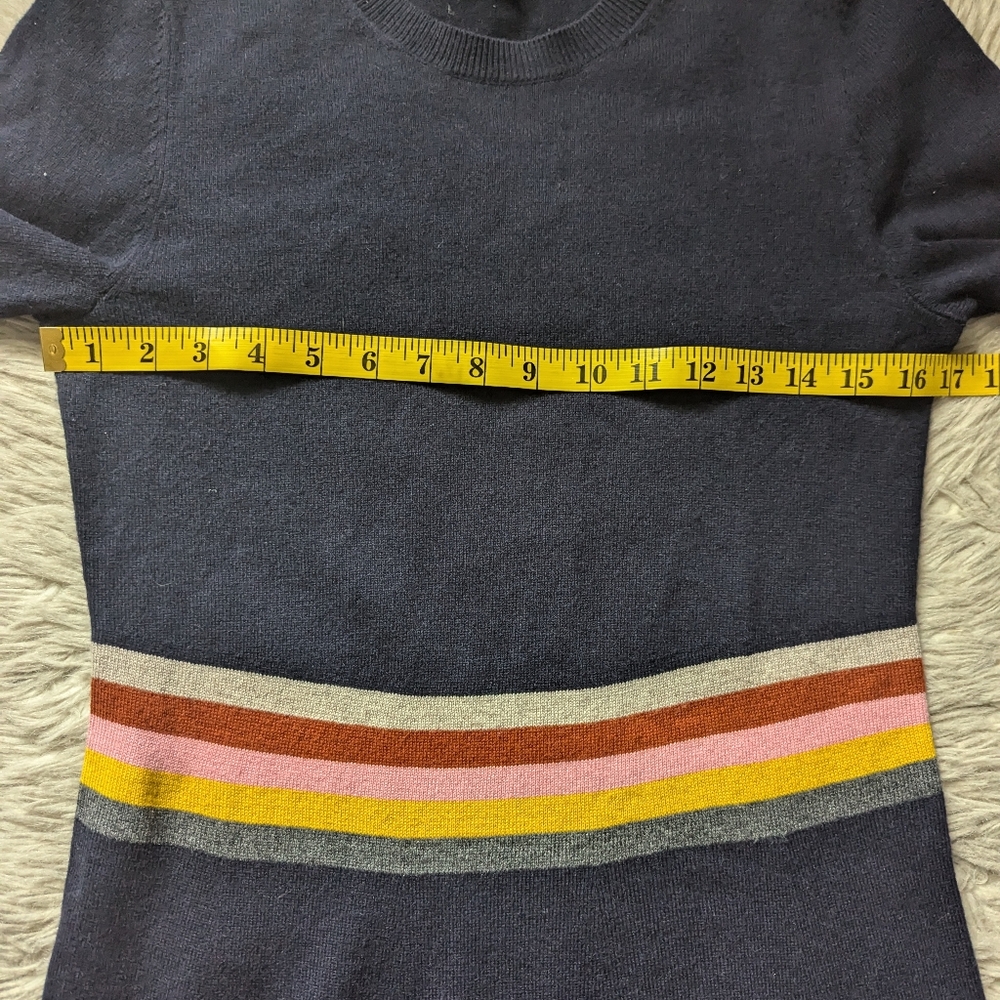 EUC Boden Stripe Waist Knitted Dress in Navy - Picture 10 of 16